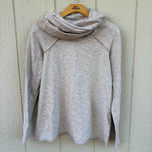 Free People Beach Cocoon Cowl Neck Sweater Women's XS/S Oatmeal Pullover Comfort - Picture 2 of 8
